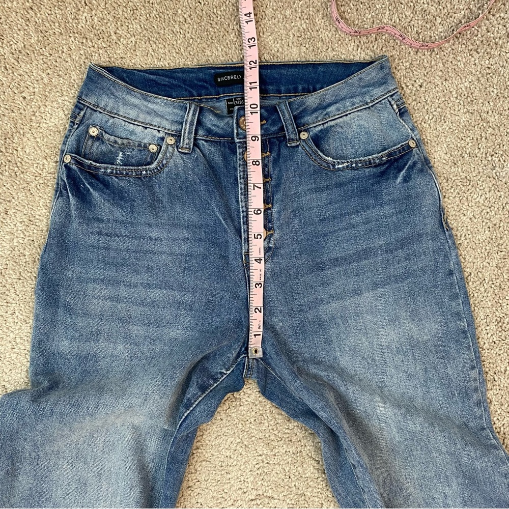 Sincerely Jules Exposed Button Fly Crop Jeans 26 - Picture 7 of 8
